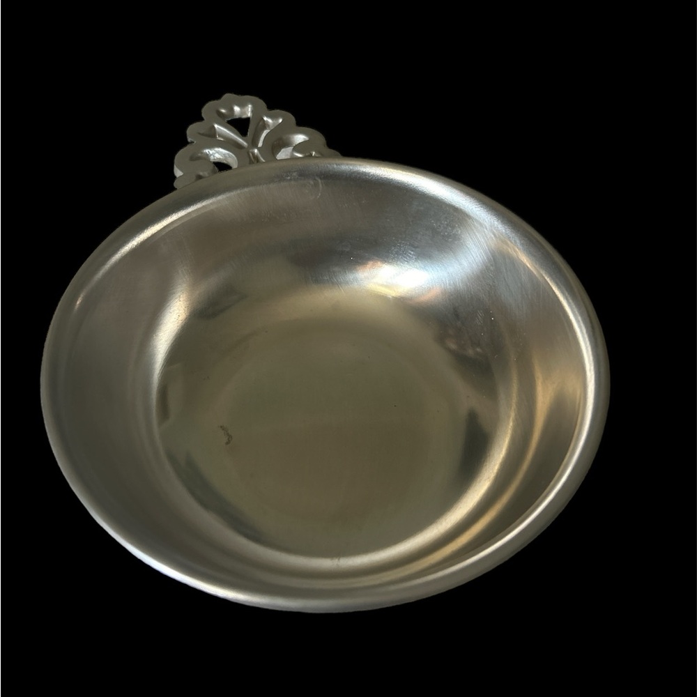 Vintage NOS Pewter Porringer with Single Handle